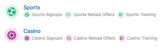 Screenshot of the Sports and Casino sections of the Outplayed forum